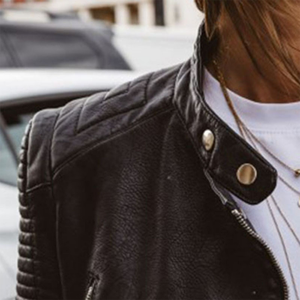 JANET | LEATHER POCKET-DETAIL JACKET