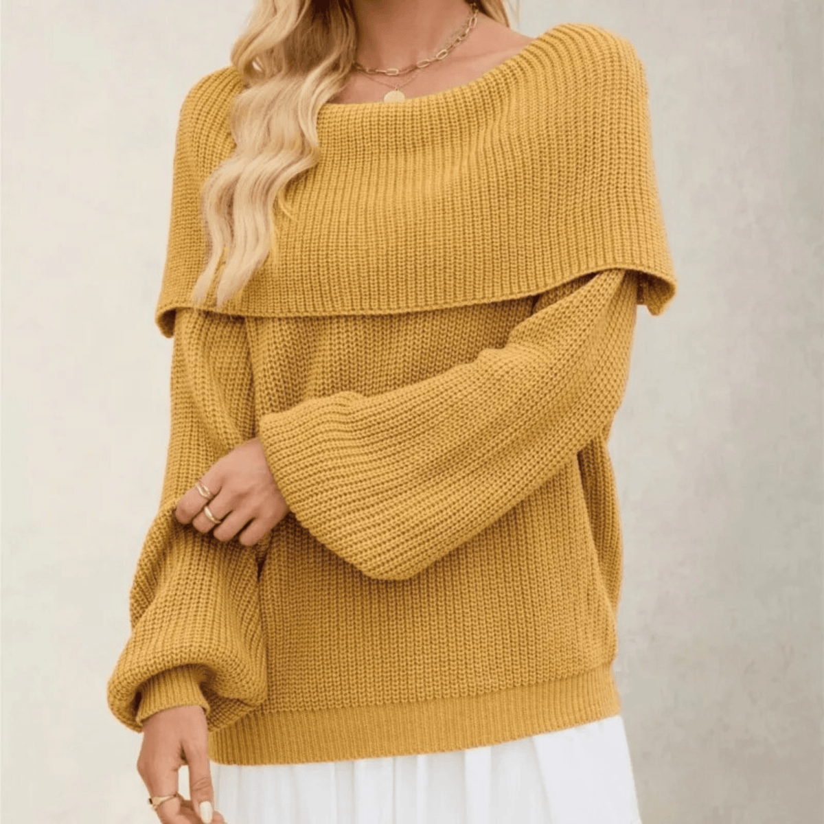 Ozella | Foldover Off-Shoulder Jumper