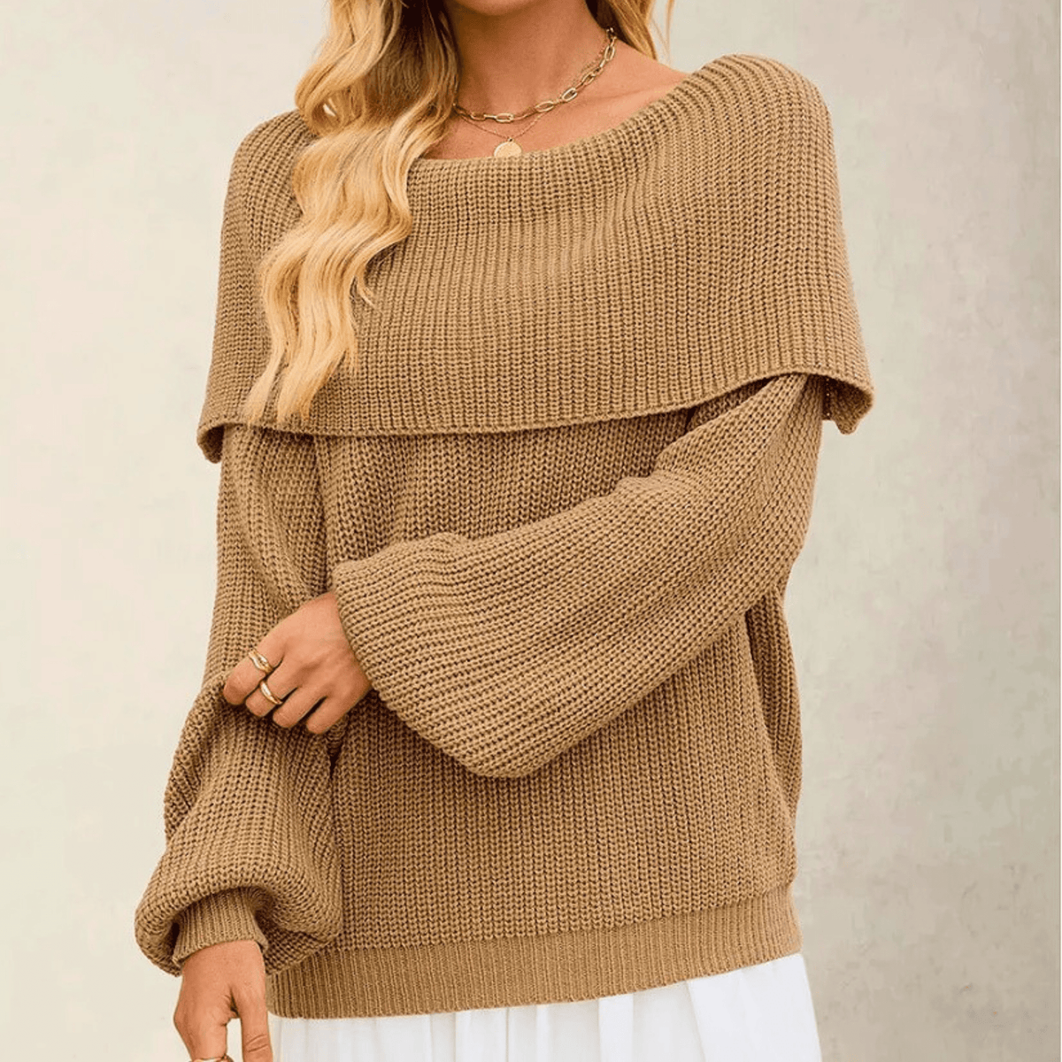Ozella | Foldover Off-Shoulder Jumper