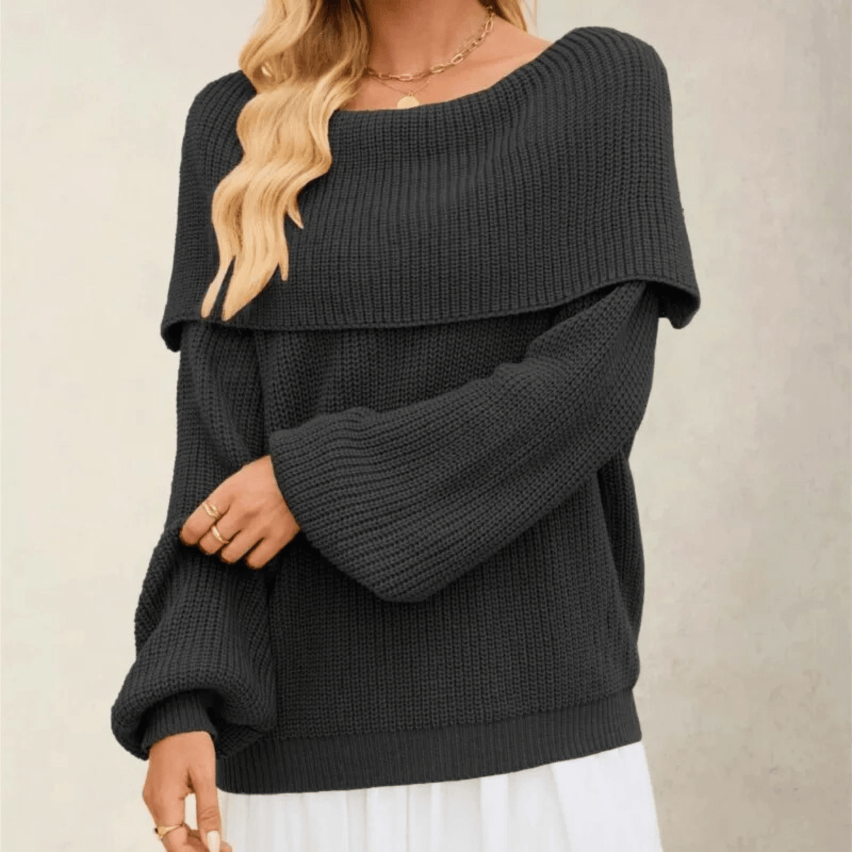 Ozella | Foldover Off-Shoulder Jumper