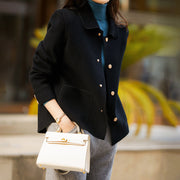 Nannette | Point-Collar Button Jacket