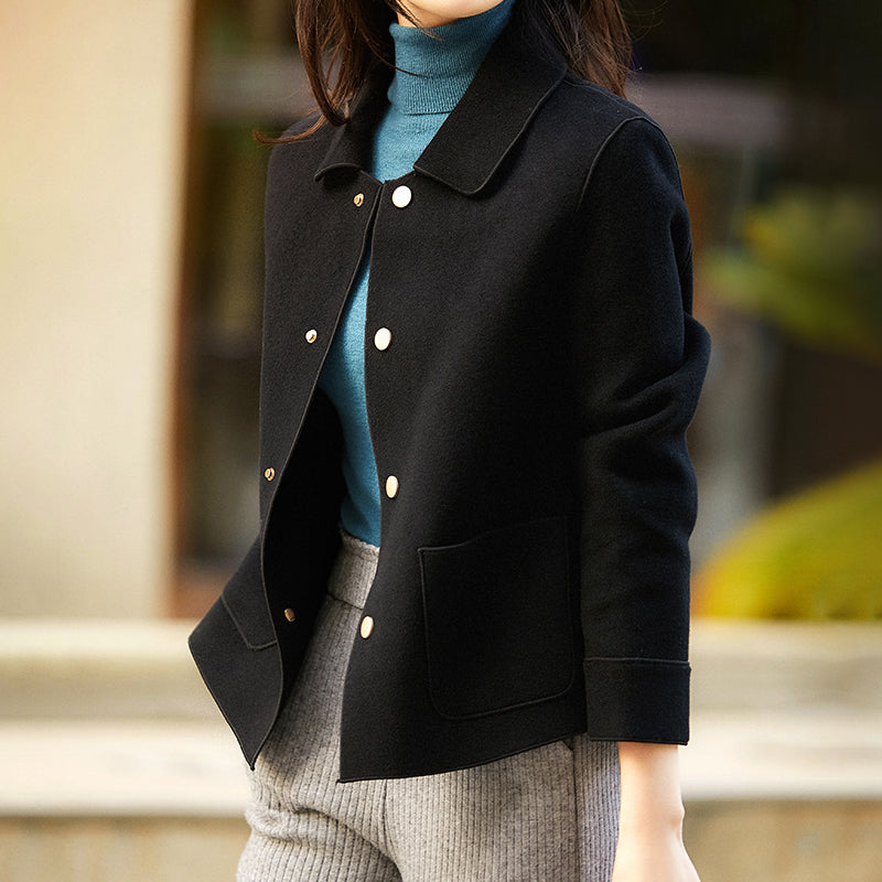 Nannette | Point-Collar Button Jacket