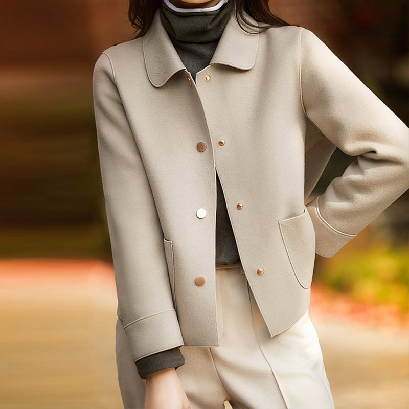 Nannette | Point-Collar Button Jacket