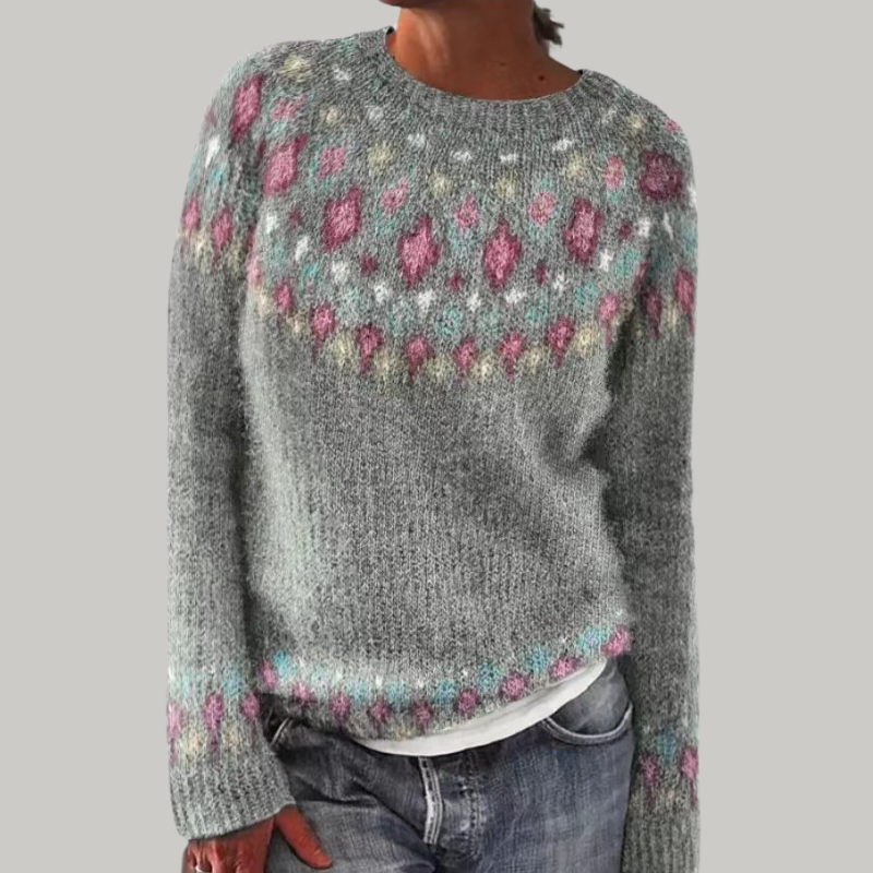 Candace | Knitted Fabric Jumper With Pattern