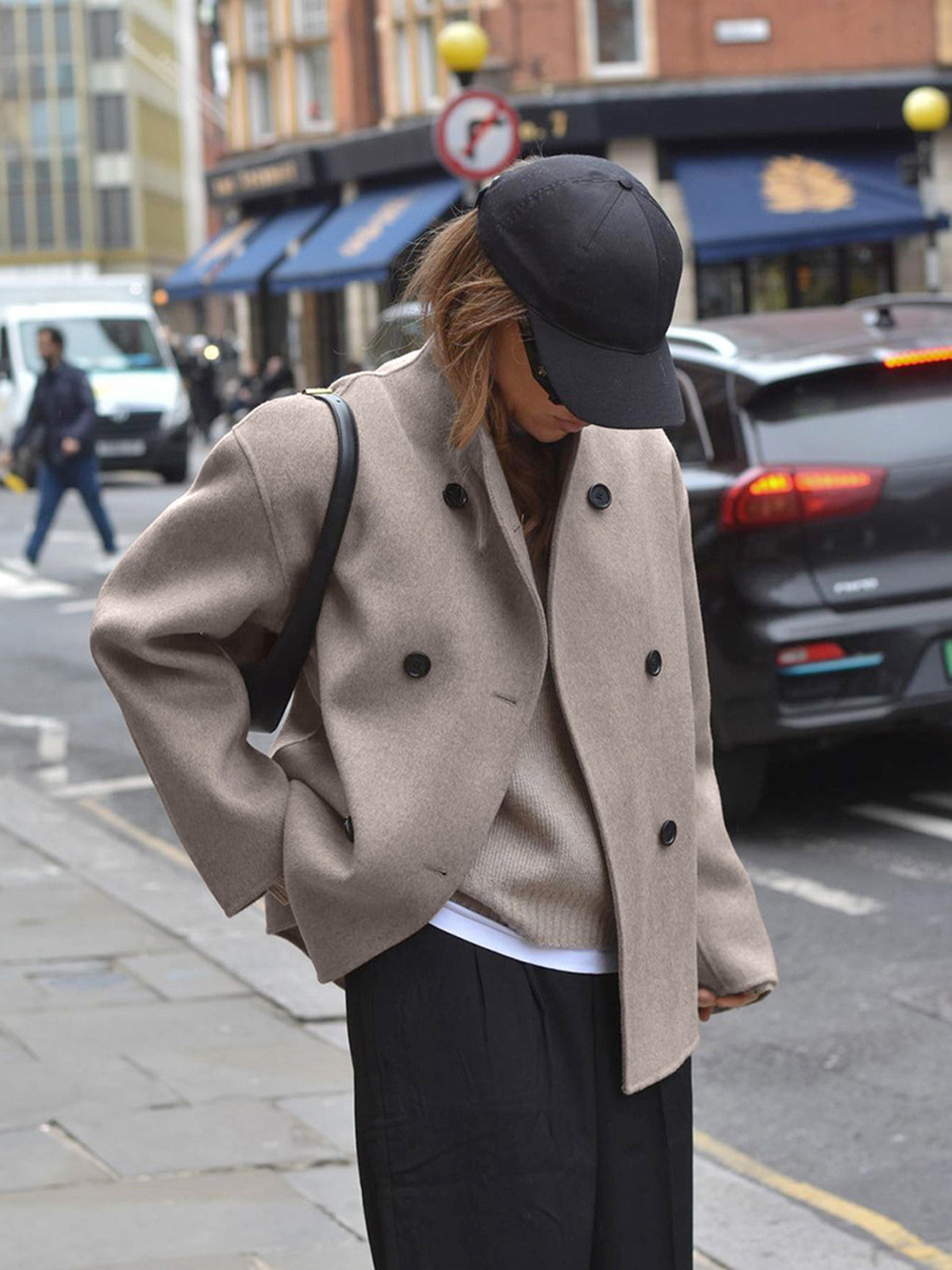 Deedee | Double-Breasted Stand-Collar Jacket