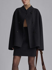 Deedee | Double-Breasted Stand-Collar Jacket