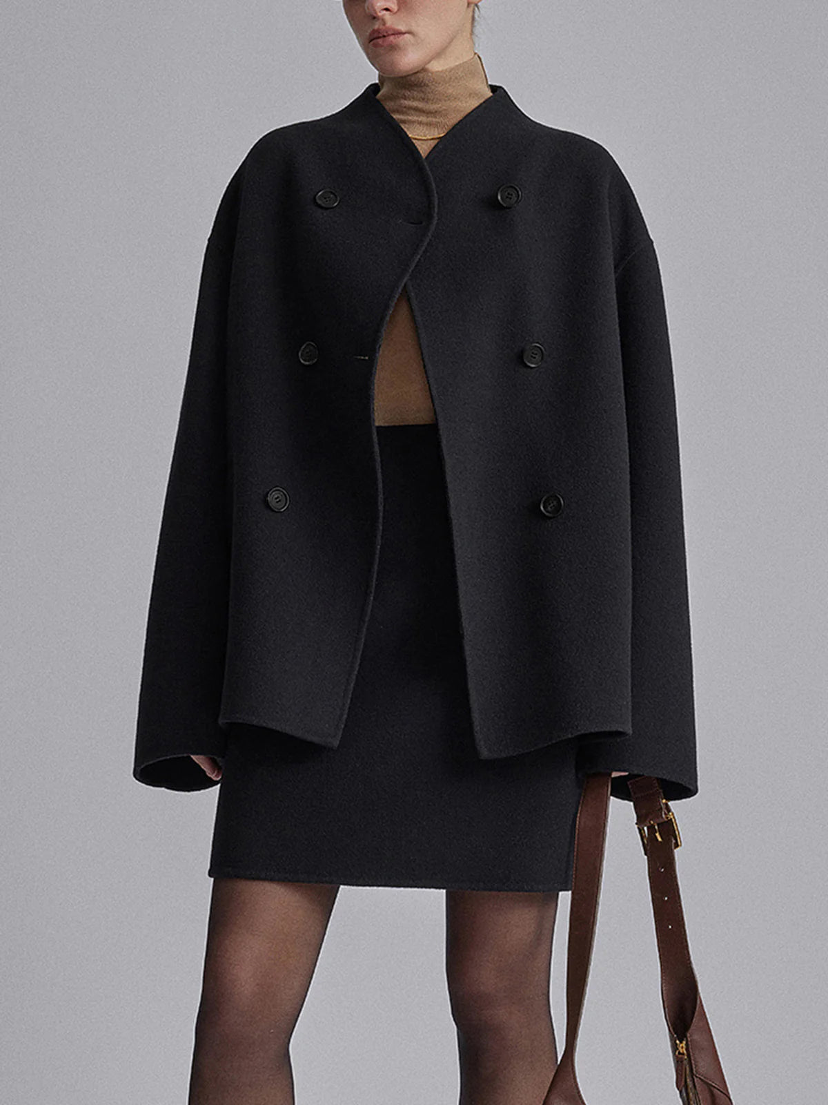 Deedee | Double-Breasted Stand-Collar Jacket