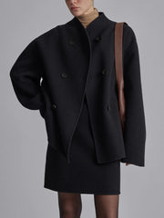 Deedee | Double-Breasted Stand-Collar Jacket