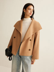 Maryellen | Wide-Collar Button Jacket