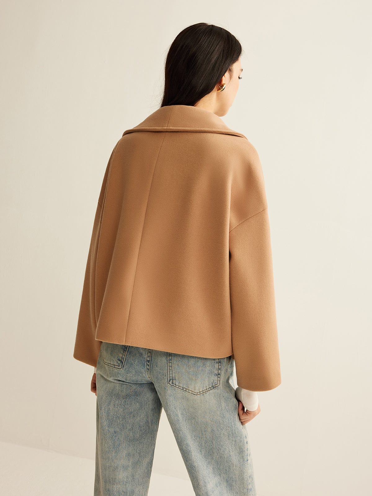 Maryellen | Wide-Collar Button Jacket