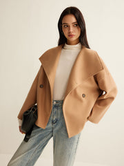 Maryellen | Wide-Collar Button Jacket
