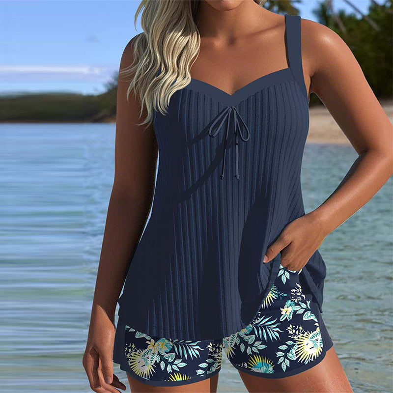 LALUNA | STRIPED ELASTIC-WAIST CO-ORD SET