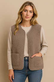 Sherita | Textured Patch-Pocket Gilet