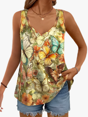 Sallye | Floral Scoop-Neck Top