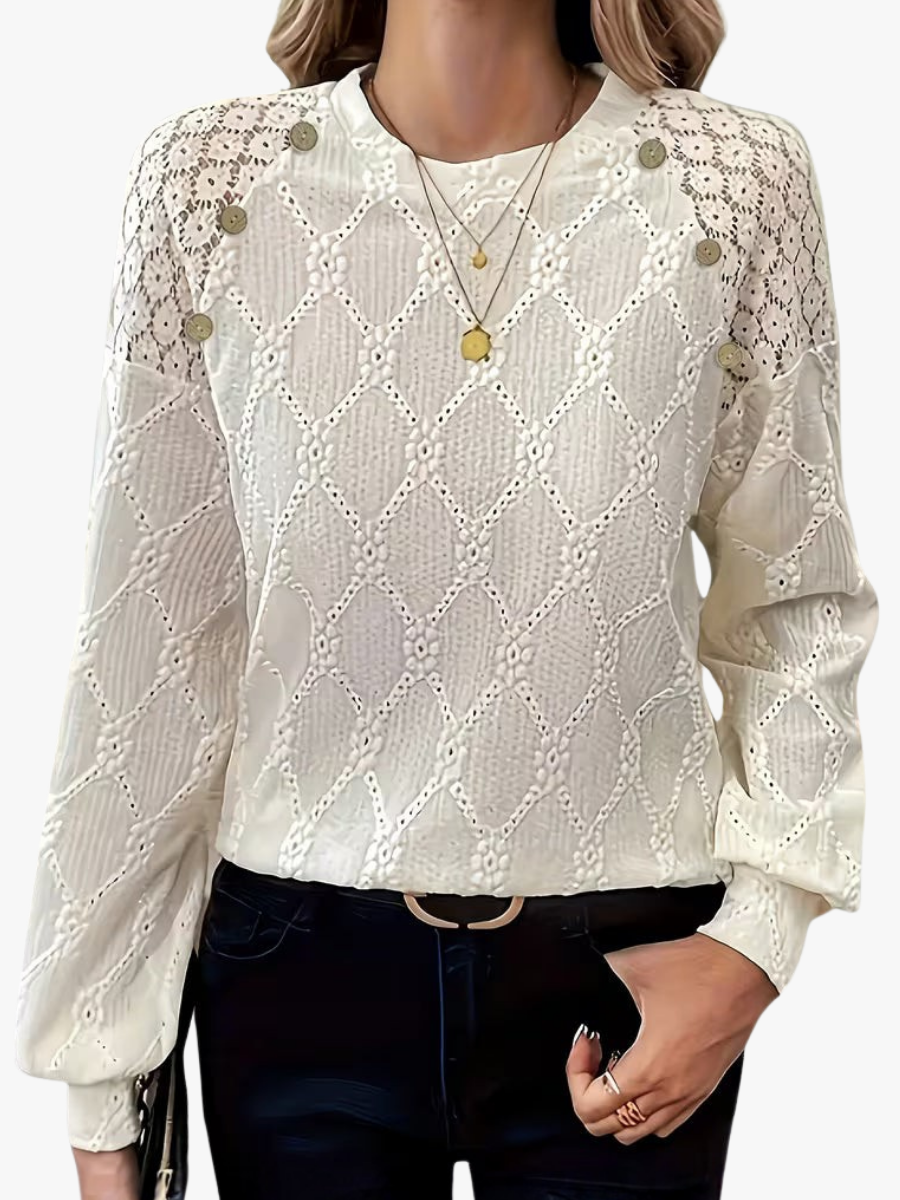 Starlene | Lace-Overlay Blouse