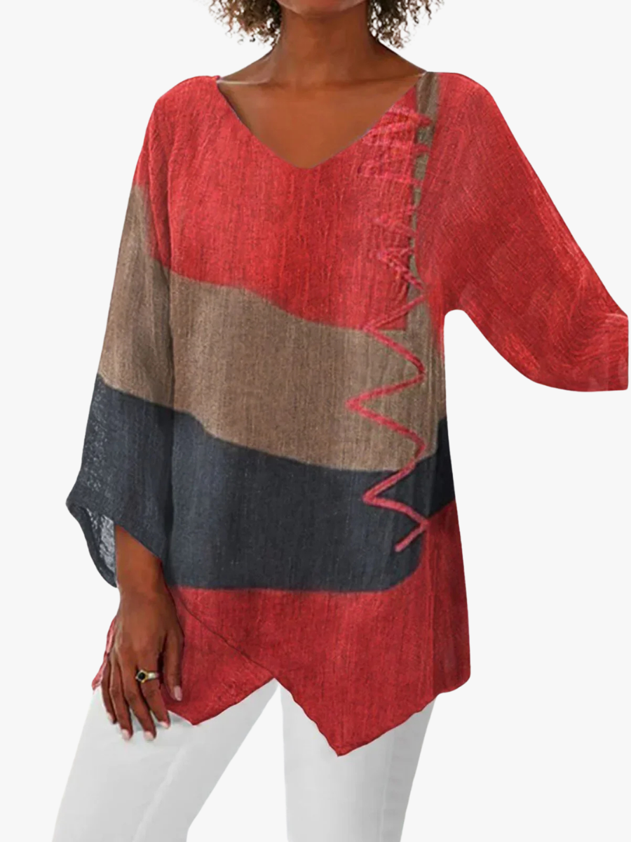 Timika | Colourblock Asymmetric Tunic