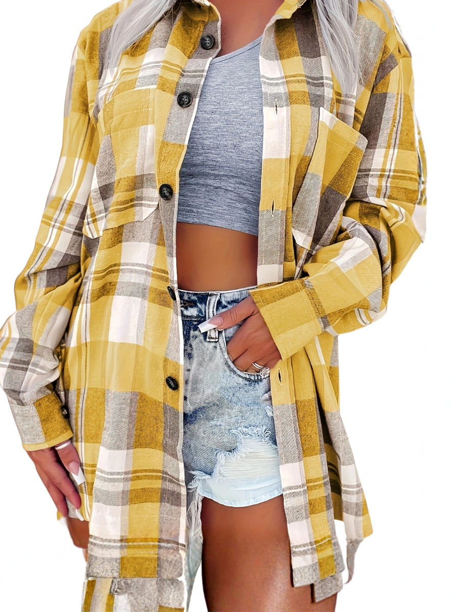 Onita | Checked Longline Shirt