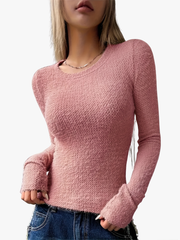 Delorise | Crew-Neck Ribbed Jumper