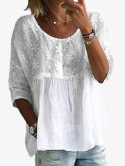 Milinda | Floral-Yoke Blouse