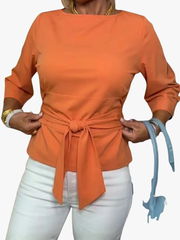 Marcene | Tie-Waist Blouse