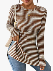 Assunta | Striped Side-Split Top