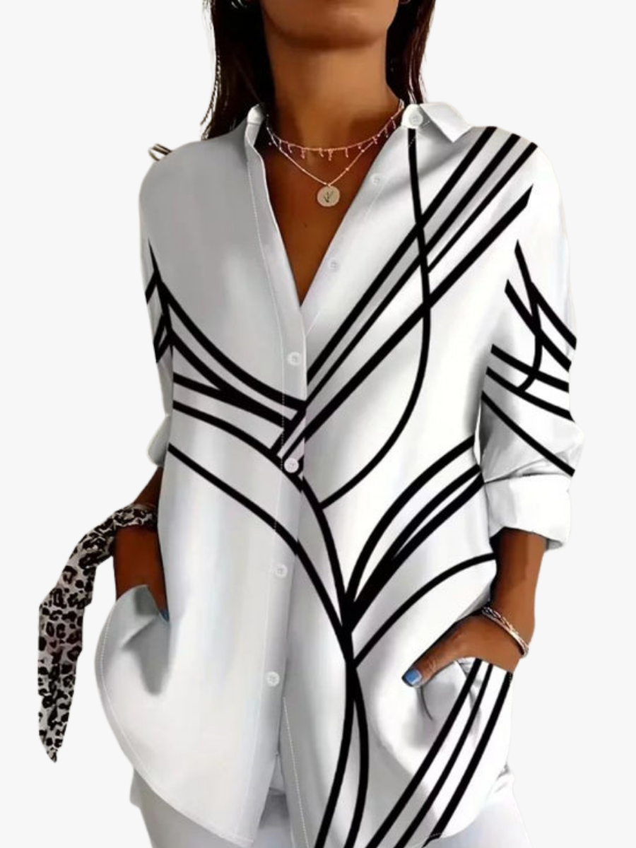 Dejanae | Diagonal-Stripe Shirt
