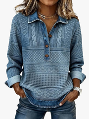 Keva | Collared Patterned Jumper