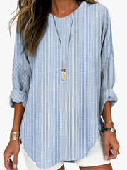 Evalee | Textured Round-Neck Tunic