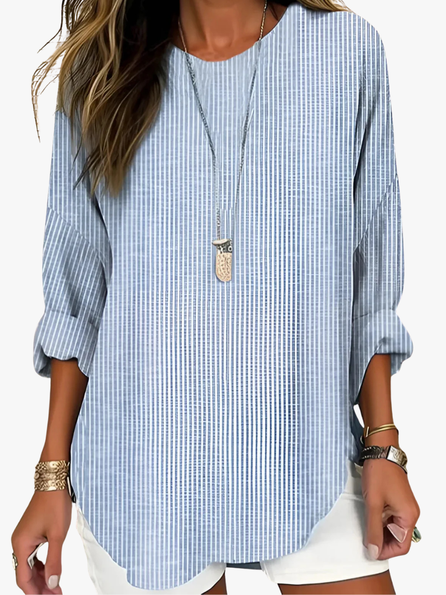 Evalee | Textured Round-Neck Tunic