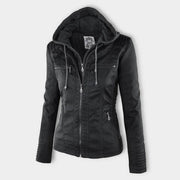 Melangell | Water-Repellent Hooded Zip Jacket in Khaki