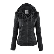 Melangell | Water-Repellent Hooded Zip Jacket in Brown