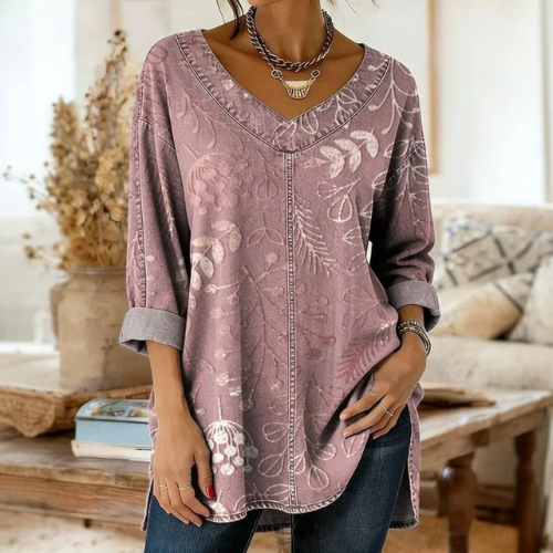 Bobbijo | Patterned Round-Neck Tunic