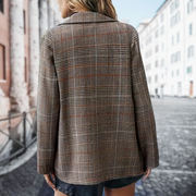 Rosia | Checked Notch-Lapel Blazer