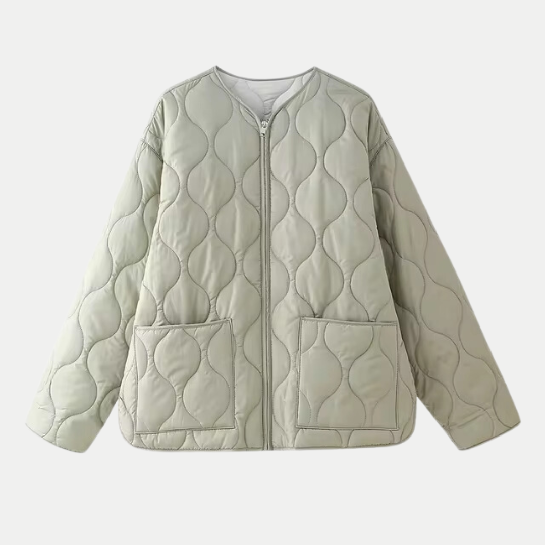 Kaitlyn | Round-Neck Quilted Jacket