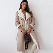 Darcie | Contrast-Collar Long Coat
