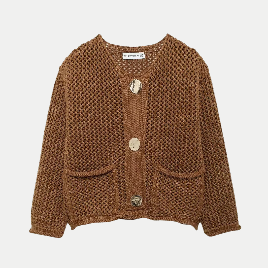 Minna | Round-Neck Button Cardigan