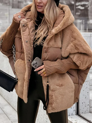 Almeda | Hooded Mixed-Texture Jacket