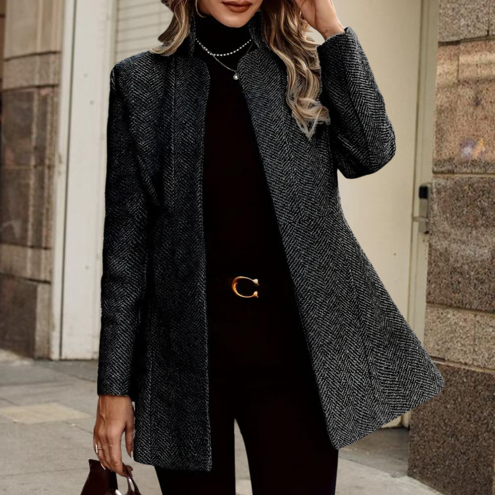 Myrtice | Collarless Open-Front Blazer
