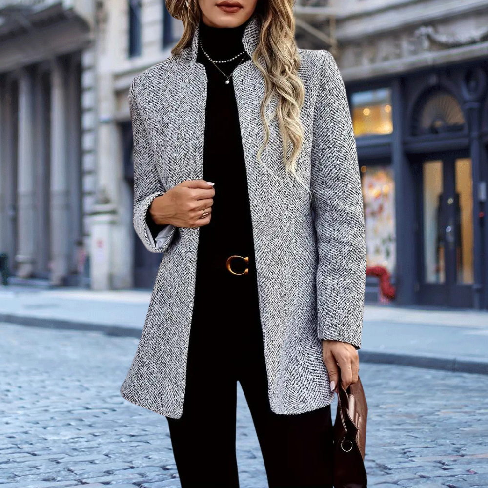 Myrtice | Collarless Open-Front Blazer