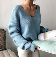 Clarabelle | V-Neck Ribbed Jumper