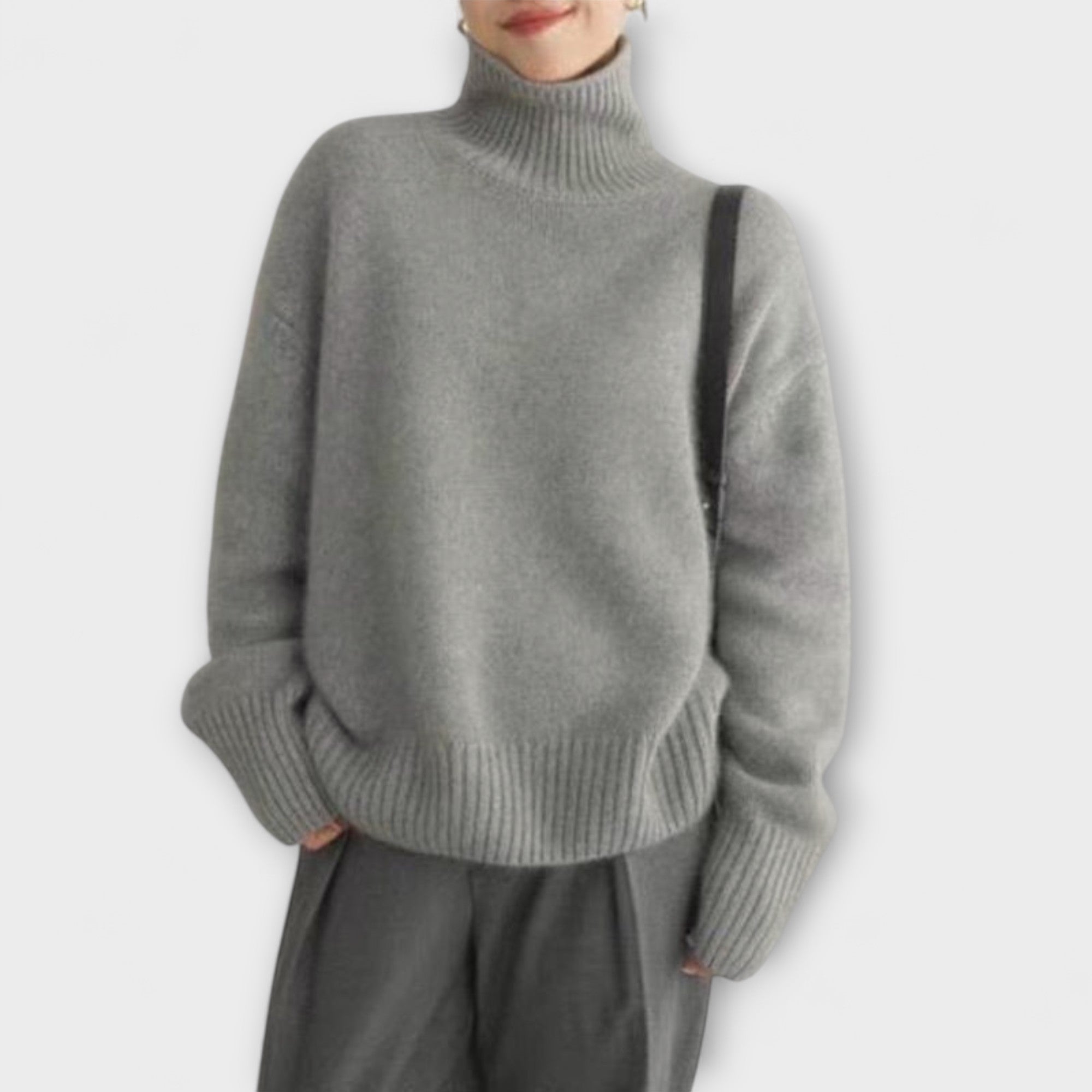 Mera | Cream Cashmere Turtleneck Jumper