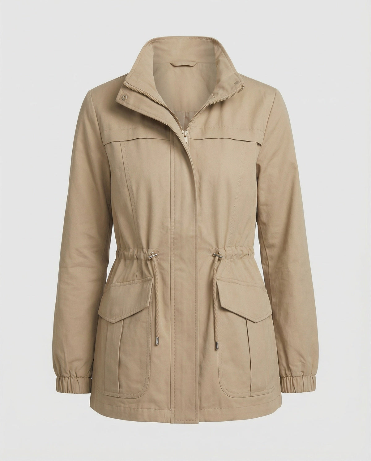 Janeth | Drawstring Utility Zip Jacket