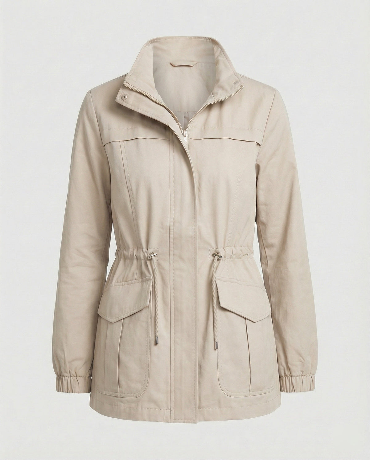 Janeth | Drawstring Utility Zip Jacket