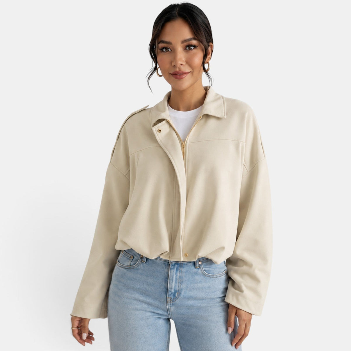 Lashonda | Collared Zip Jacket