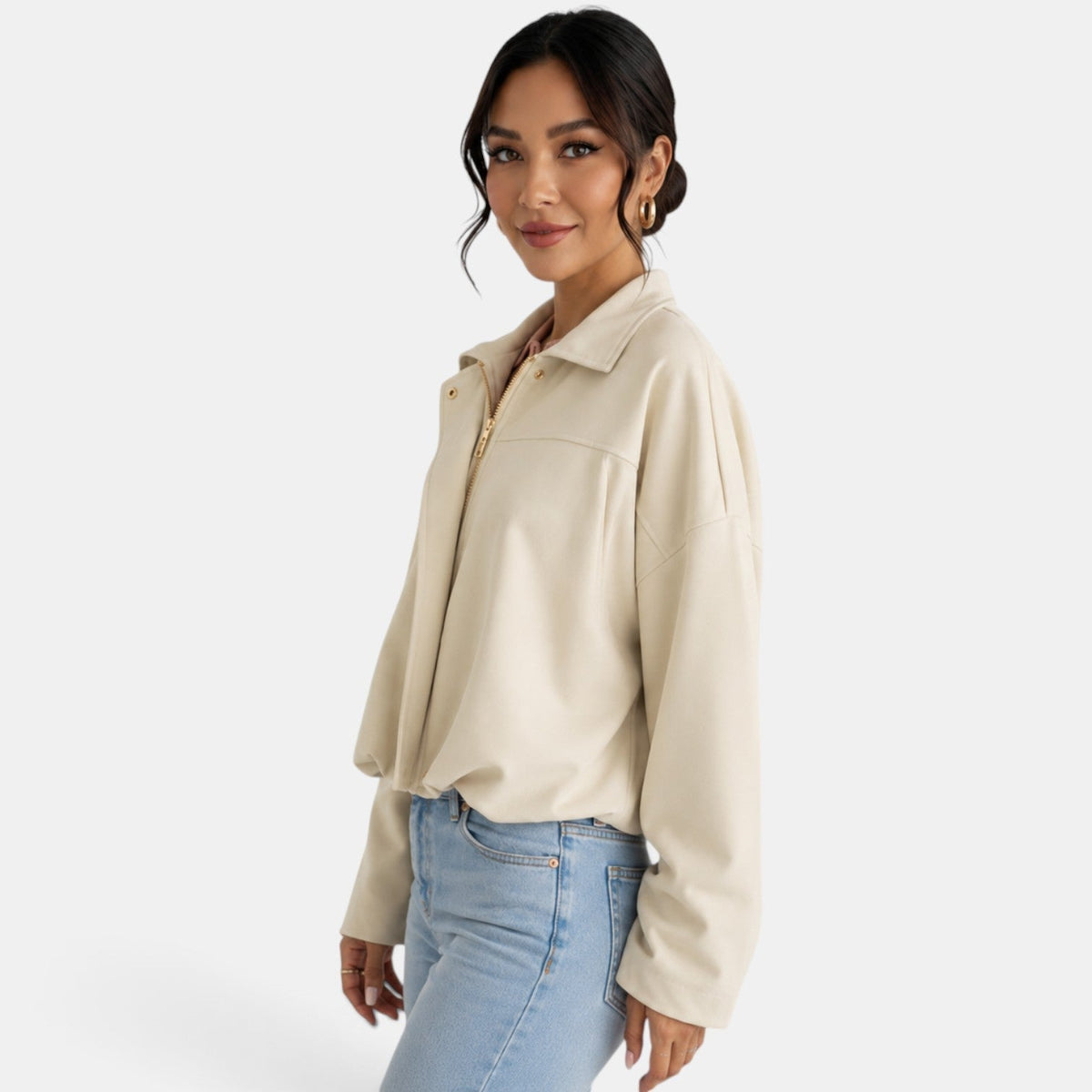 Lashonda | Collared Zip Jacket
