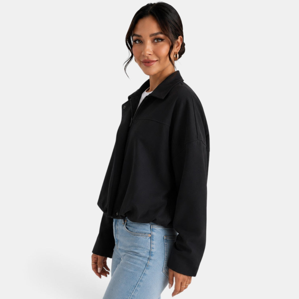 Lashonda | Collared Zip Jacket