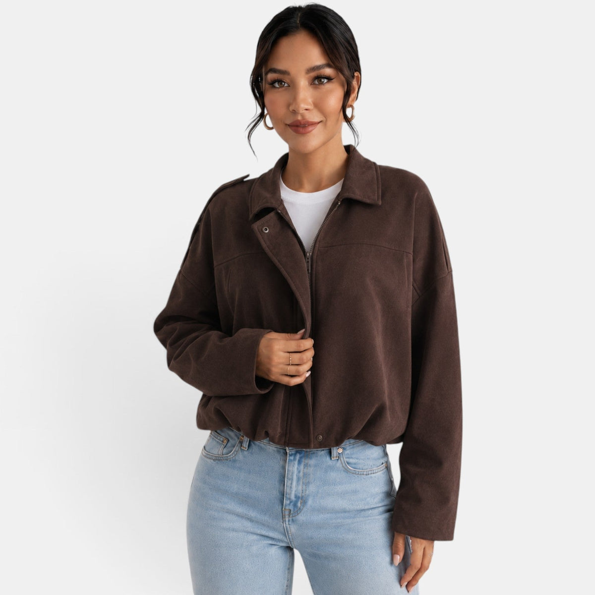 Lashonda | Collared Zip Jacket