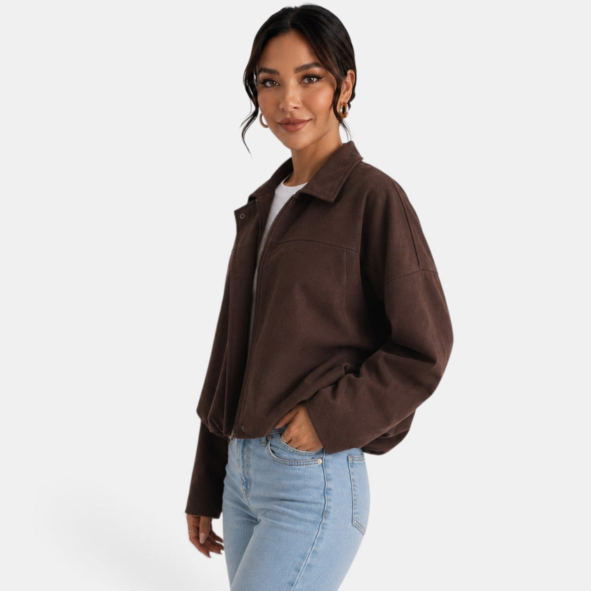 Lashonda | Collared Zip Jacket