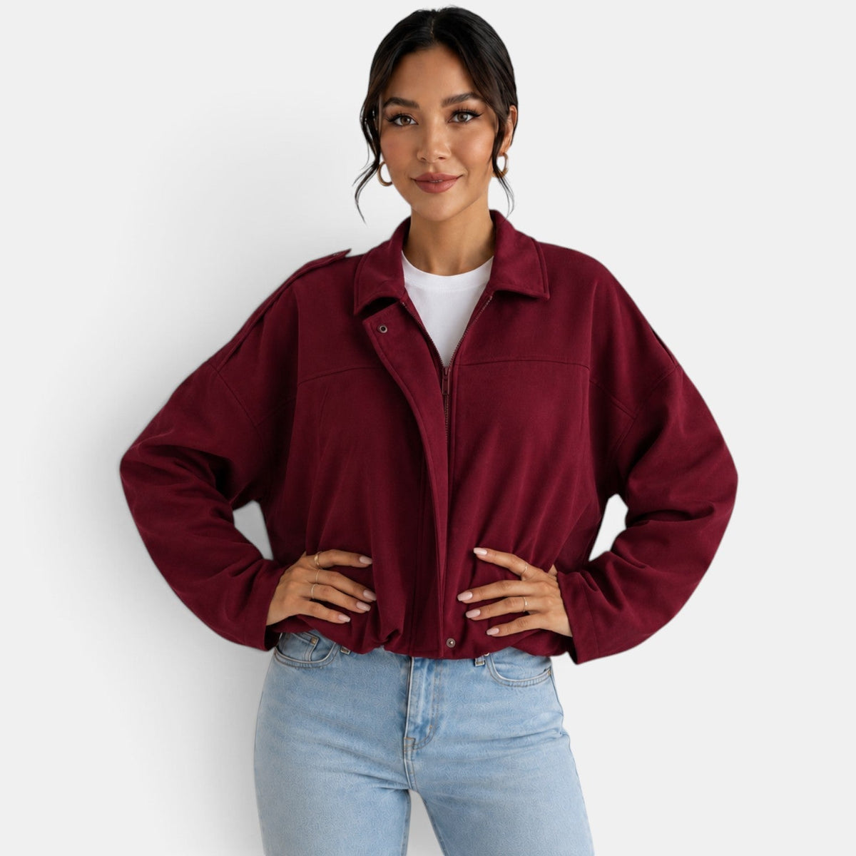 Lashonda | Collared Zip Jacket