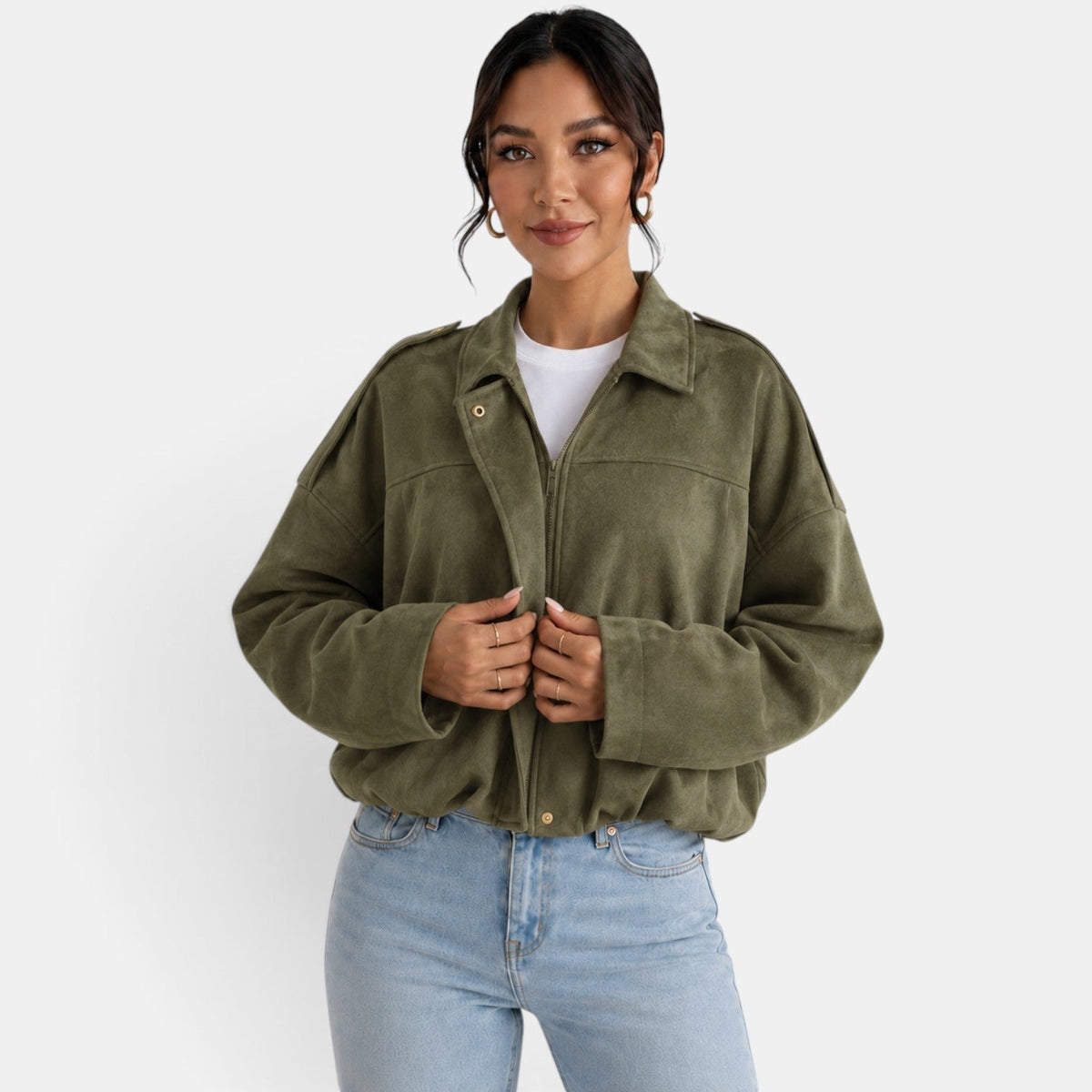 Lashonda | Collared Zip Jacket